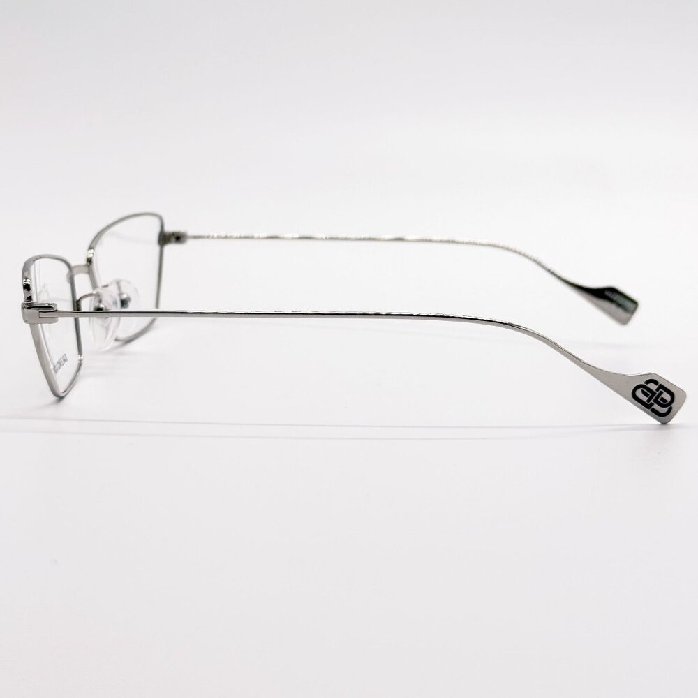 NEW BALENCIAGA EYEGLASSES BB0091O 002 CAT EYE SILVER WOMEN EYEWEAR BALENCIAGA - Picture 5 of 7